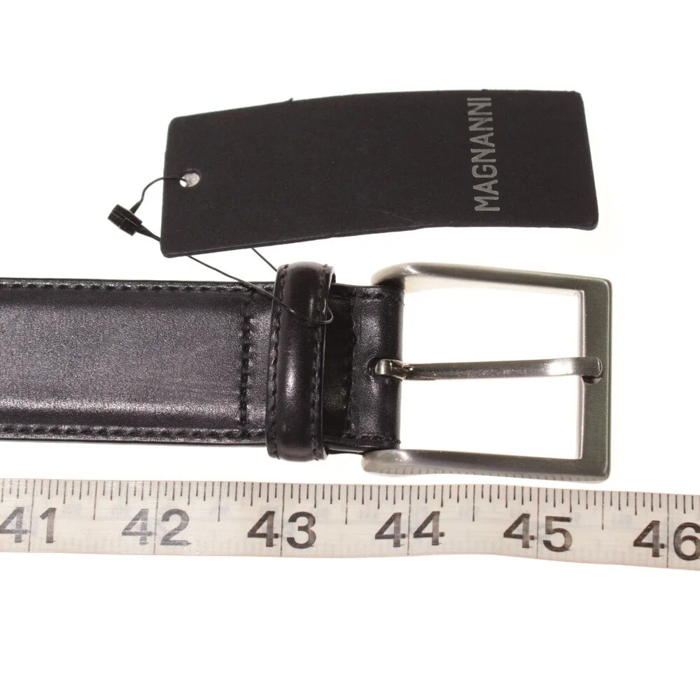 Magnanni NWT Classic Belt Size 38 US in Solid Gray Leather Made in Spain